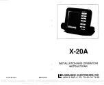 Lowrance X-20A Installation And Operation Instructions Manual preview