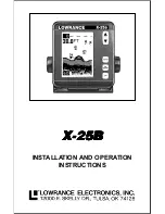 Lowrance X-25B Installation And Operation Instructions Manual preview