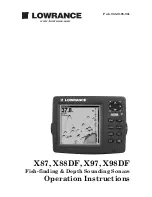 Lowrance X87 Operation Instructions Manual preview