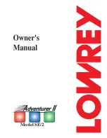 Предварительный просмотр 1 страницы Lowrey adventurer ii Owner'S Manual