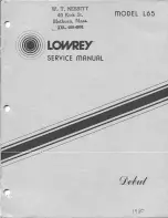 Lowrey Debut L65 Service Manual предпросмотр