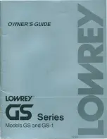 Lowrey GS G-260 Owner'S Manual предпросмотр