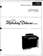 Lowrey Holiday Deluxe Tlo-1 Service Manual предпросмотр