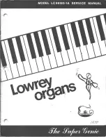 Lowrey LC88SG-1A Service Manual предпросмотр