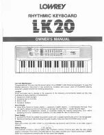 Lowrey LK20 Owner'S Manual preview