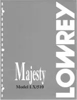 Lowrey Majesty LX/510 Owner'S Manual предпросмотр