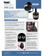 Предварительный просмотр 1 страницы Loxa PIR Unit Installation Instructions