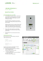 Предварительный просмотр 1 страницы LOXONE INTERCOM XL Quick Start Manual