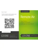 LOXONE Remote Air User Manual preview