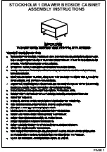 Предварительный просмотр 1 страницы LPD Furniture 5036464057057 Assembly Instructions Manual