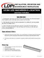 LPDi LE384 LED Installation, Operation And Maintenance Instructions preview