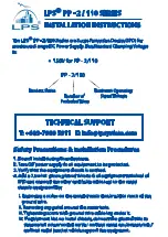 Предварительный просмотр 1 страницы LPS PP-2/110 Series Installation Instructions