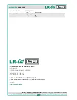 Preview for 12 page of LR-Cal LCC100 Operating Manual