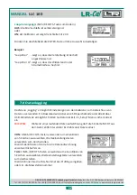 Preview for 12 page of LR-Cal LLC 100 Operating Manual