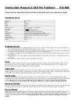 Preview for 1 page of LRP Z.18S Pro Pullstart Instruction Manual