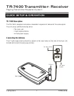 Предварительный просмотр 1 страницы LRS TR-7400 Quick Setup & Operation