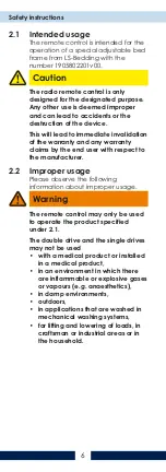 Предварительный просмотр 6 страницы LS Bedding Group VFF/CDL-BF-11 Operating Instructions Manual