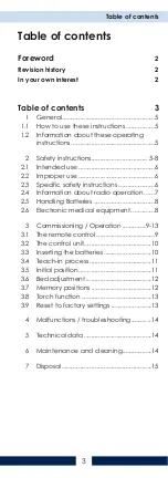 Предварительный просмотр 3 страницы LS Bedding Group VFF/CDL-CF-15 Operating Instructions Manual