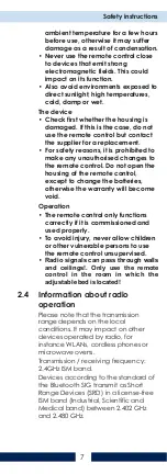 Предварительный просмотр 7 страницы LS Bedding Group VFF/CDL-CF-15 Operating Instructions Manual