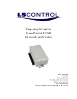 Предварительный просмотр 1 страницы LS Control SpeedControl E 1045 User Manual