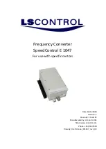 LS Control SpeedControl E 1047 User Manual preview