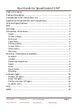 Предварительный просмотр 2 страницы LS Control SpeedControl E 1047 User Manual