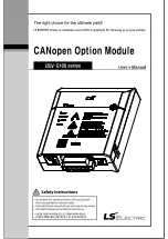 Предварительный просмотр 1 страницы LS ELECTRIC CANopen LSLV-G100 Series User Manual