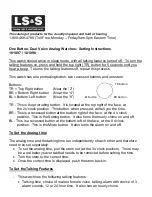 Preview for 1 page of LS&S 101098 Setting Instructions