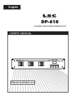 Preview for 1 page of LSC DP-610 User Manual