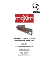 Preview for 1 page of LSC maXim Operator'S Manual