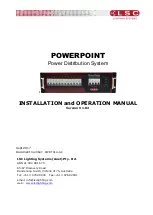 Preview for 1 page of LSC POWERPOINT Installation And Operation Manual