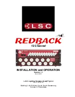 Предварительный просмотр 1 страницы LSC Redback 12 Channel Installation And Operation Manual
