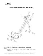 Предварительный просмотр 1 страницы LSG AB-CORE Owner'S Manual