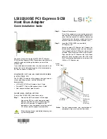 Preview for 1 page of LSI LSI22320SE Quick Installation Manual