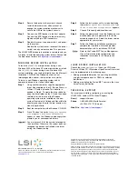 Preview for 2 page of LSI LSI22320SE Quick Installation Manual