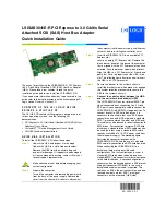 LSI LSISAS3041E-R Quick Installation Manual предпросмотр