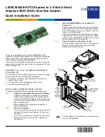 Предварительный просмотр 1 страницы LSI LSISAS3442E-R Quick Installation Manual