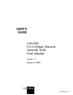 LSI LSIU160 Value Line User Manual предпросмотр