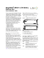 Preview for 1 page of LSI MegaRAID iBBU01 Quick Installation Manual