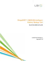 Preview for 1 page of LSI MegaRAID LSIiBBU08 Quick Installation Manual