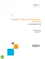 Preview for 1 page of LSI MegaRAID LSIiBBU09 Quick Installation Manual