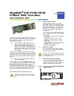 Preview for 1 page of LSI MegaRAID SAS 8704ELP Quick Installation Manual