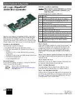 LSI MegaRAID SATA150-2 Quick Hardware Setup Manual предпросмотр