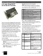 Предварительный просмотр 1 страницы LSI MegaRAID SCSI 320-2E Quick Hardware Setup Manual