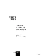 LSI PCI to USB Host Adapter 60800 User Manual preview