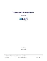 Предварительный просмотр 1 страницы LSR TiWi-uB1 User Manual