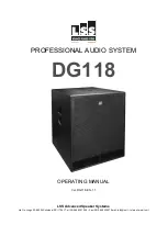 Предварительный просмотр 1 страницы LSS DG118 Operating Manual