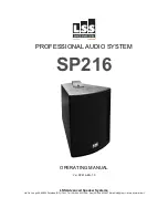 LSS SP216 Operating Manual предпросмотр