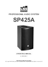 Предварительный просмотр 1 страницы LSS SP425A Operating Manual