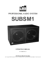 LSS SUBSM1 Operating Manual preview